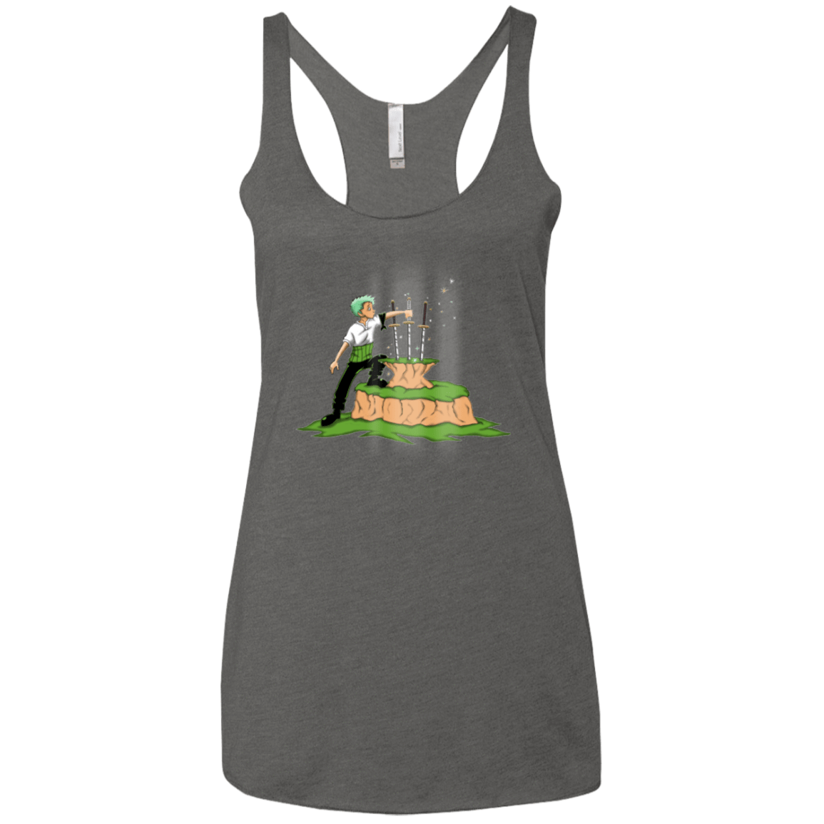 T-Shirts Premium Heather / X-Small 3 Swords in the Stone Women's Triblend Racerback Tank