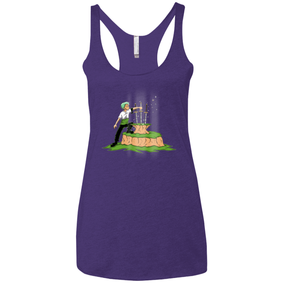 T-Shirts Purple / X-Small 3 Swords in the Stone Women's Triblend Racerback Tank