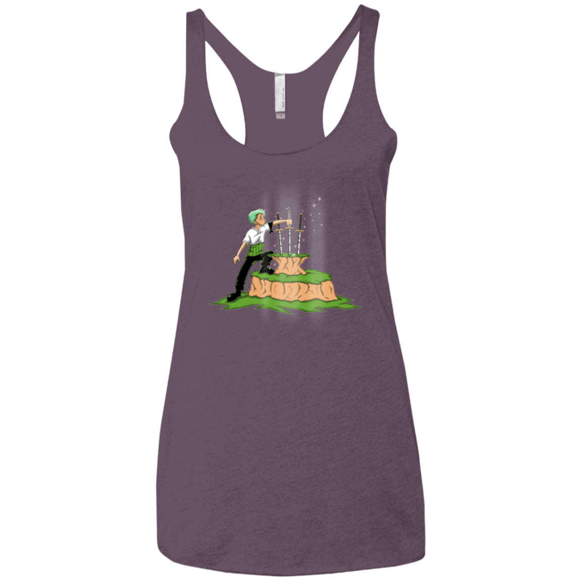 T-Shirts Vintage Purple / X-Small 3 Swords in the Stone Women's Triblend Racerback Tank