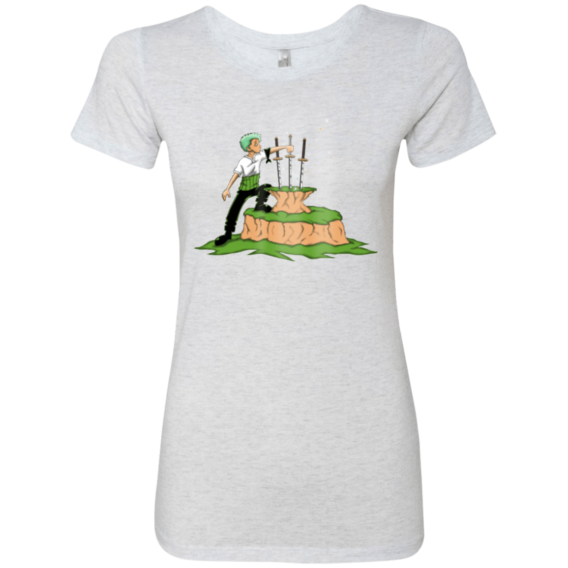 T-Shirts Heather White / Small 3 Swords in the Stone Women's Triblend T-Shirt