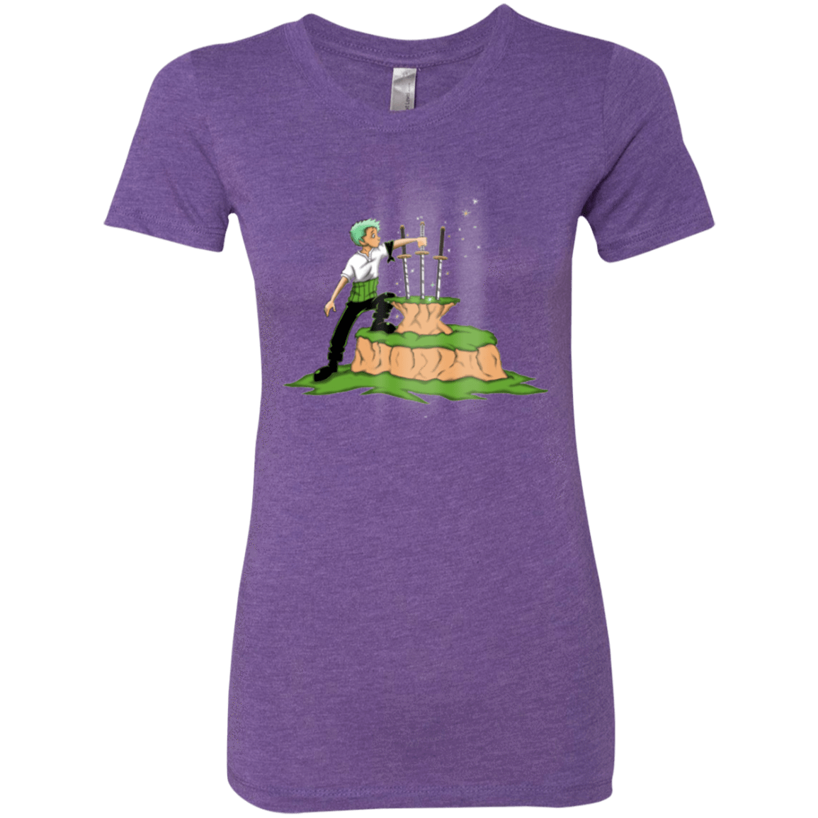 T-Shirts Purple Rush / Small 3 Swords in the Stone Women's Triblend T-Shirt
