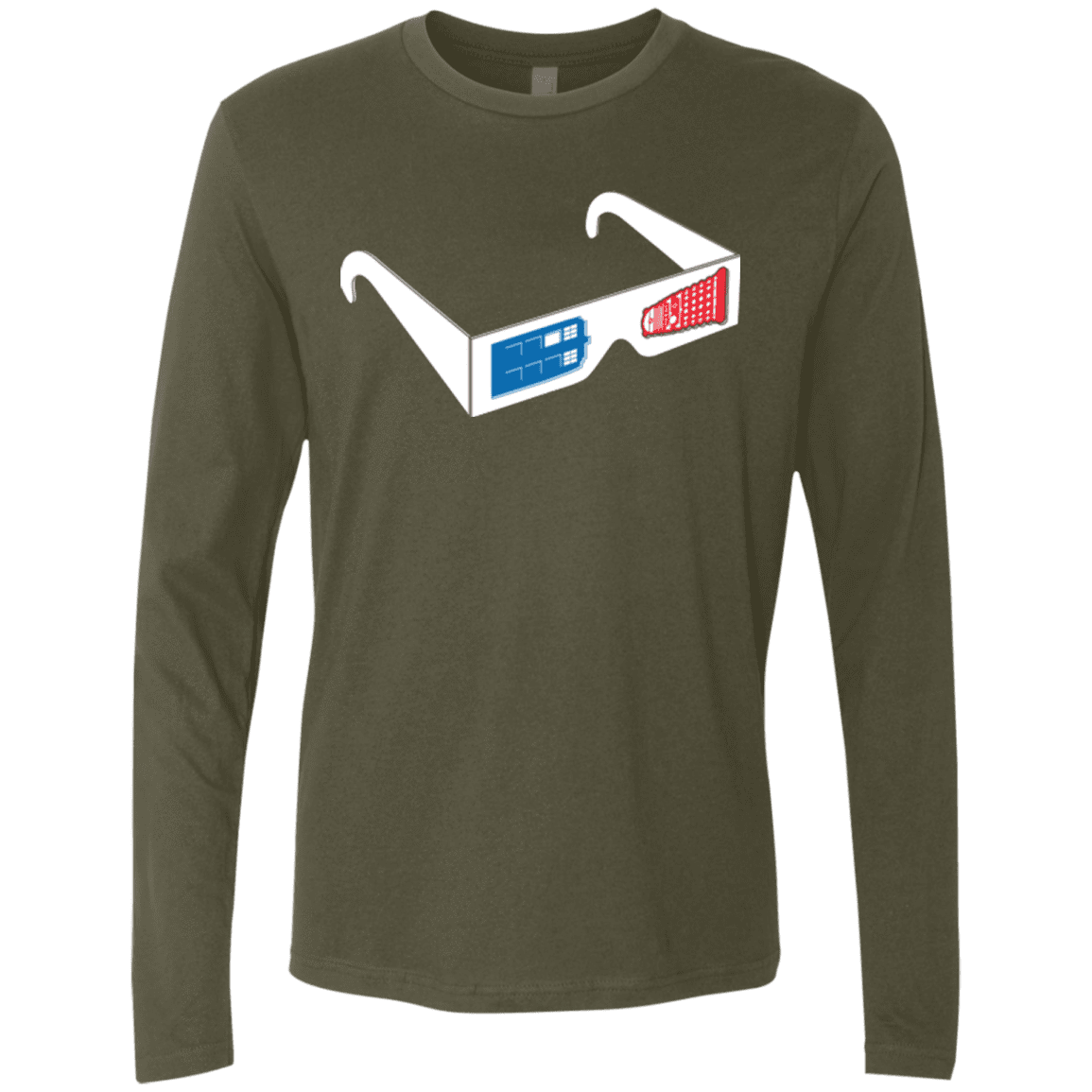 T-Shirts Military Green / Small 3DW Men's Premium Long Sleeve