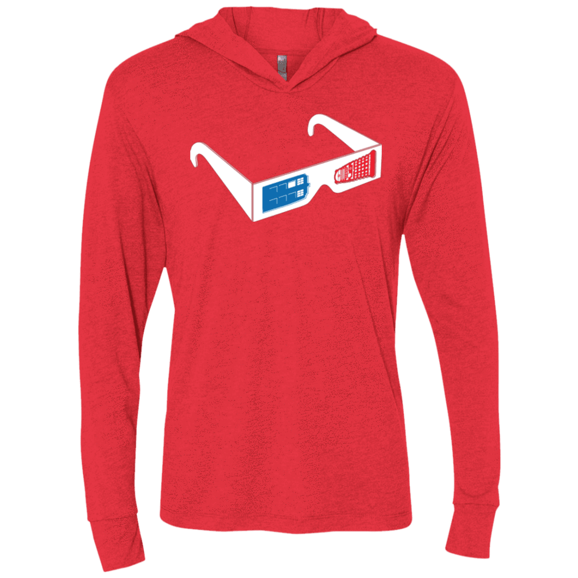 T-Shirts Vintage Red / X-Small 3DW Triblend Long Sleeve Hoodie Tee