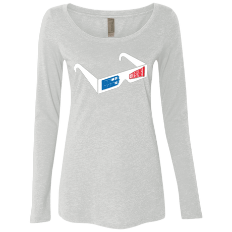 T-Shirts Heather White / Small 3DW Women's Triblend Long Sleeve Shirt