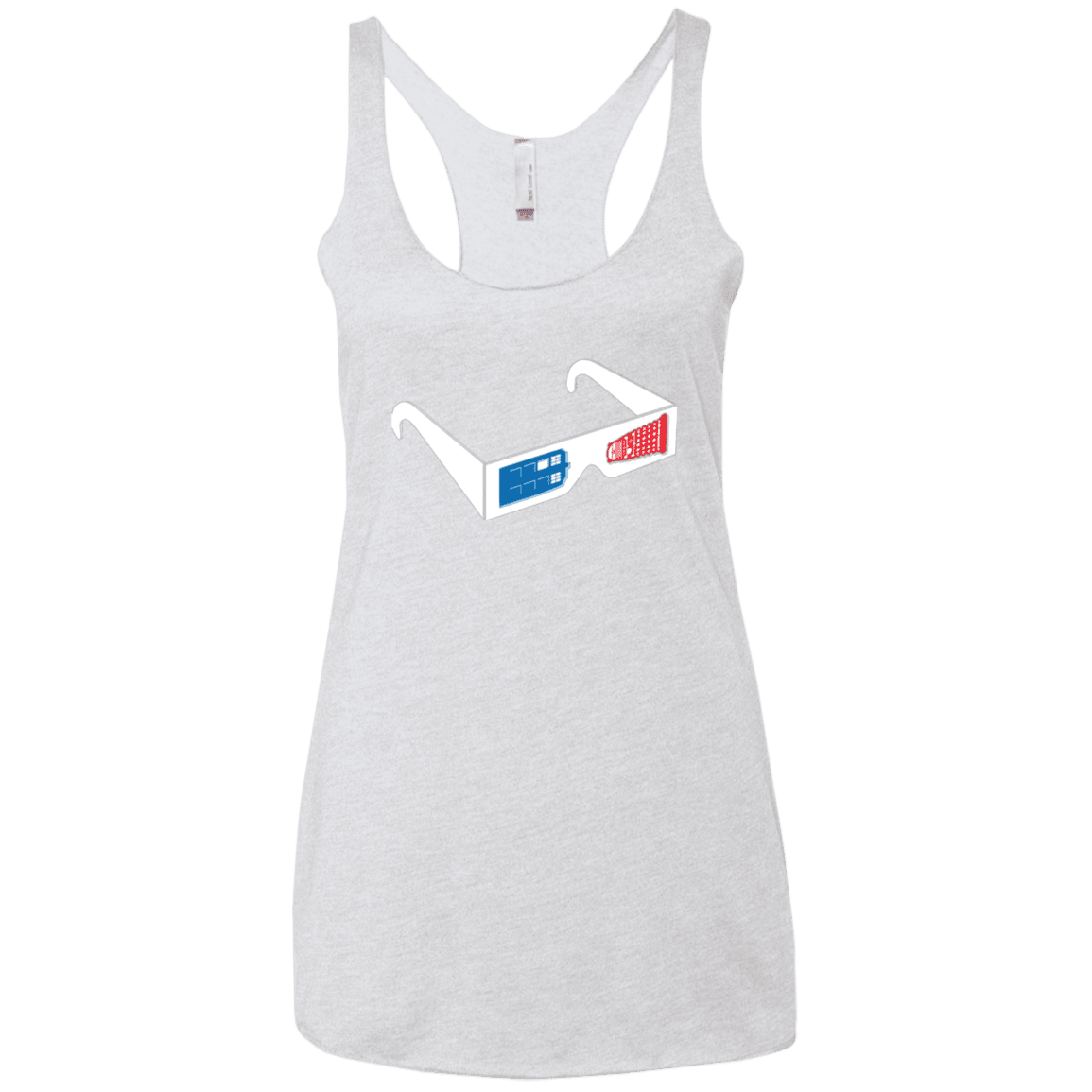 T-Shirts Heather White / X-Small 3DW Women's Triblend Racerback Tank