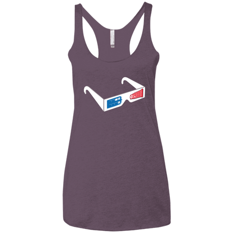 T-Shirts Vintage Purple / X-Small 3DW Women's Triblend Racerback Tank