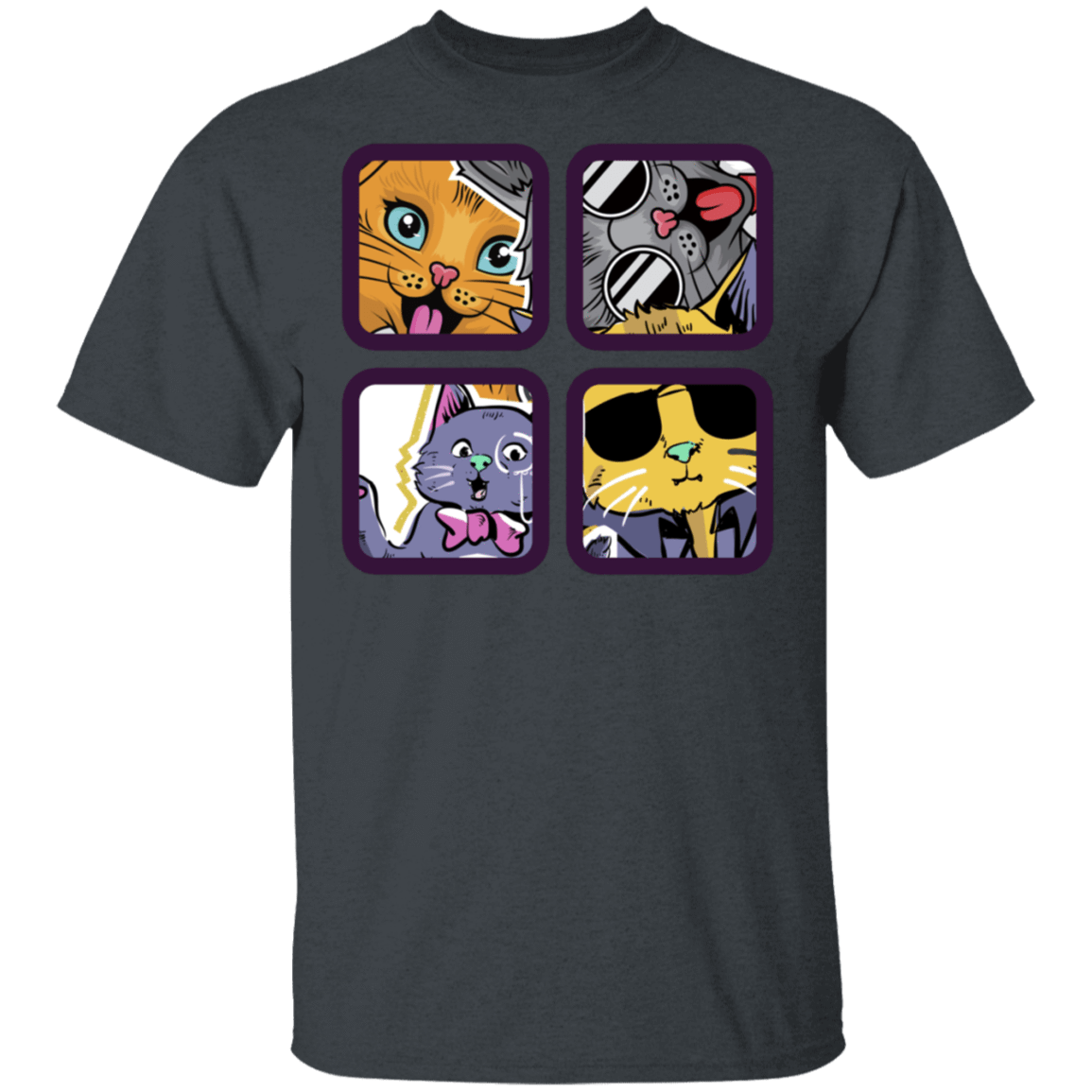 T-Shirts Dark Heather / S 4 Cool Cats T-Shirt