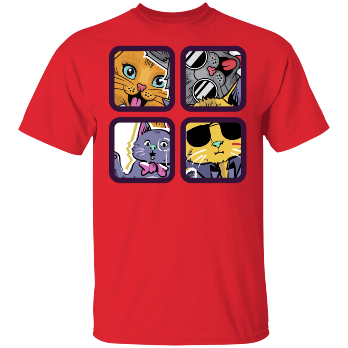 T-Shirts Red / S 4 Cool Cats T-Shirt