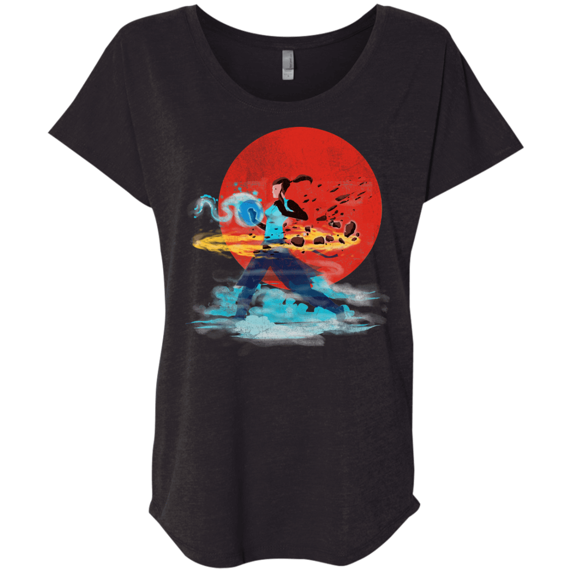 T-Shirts Vintage Black / X-Small 4 powers Triblend Dolman Sleeve