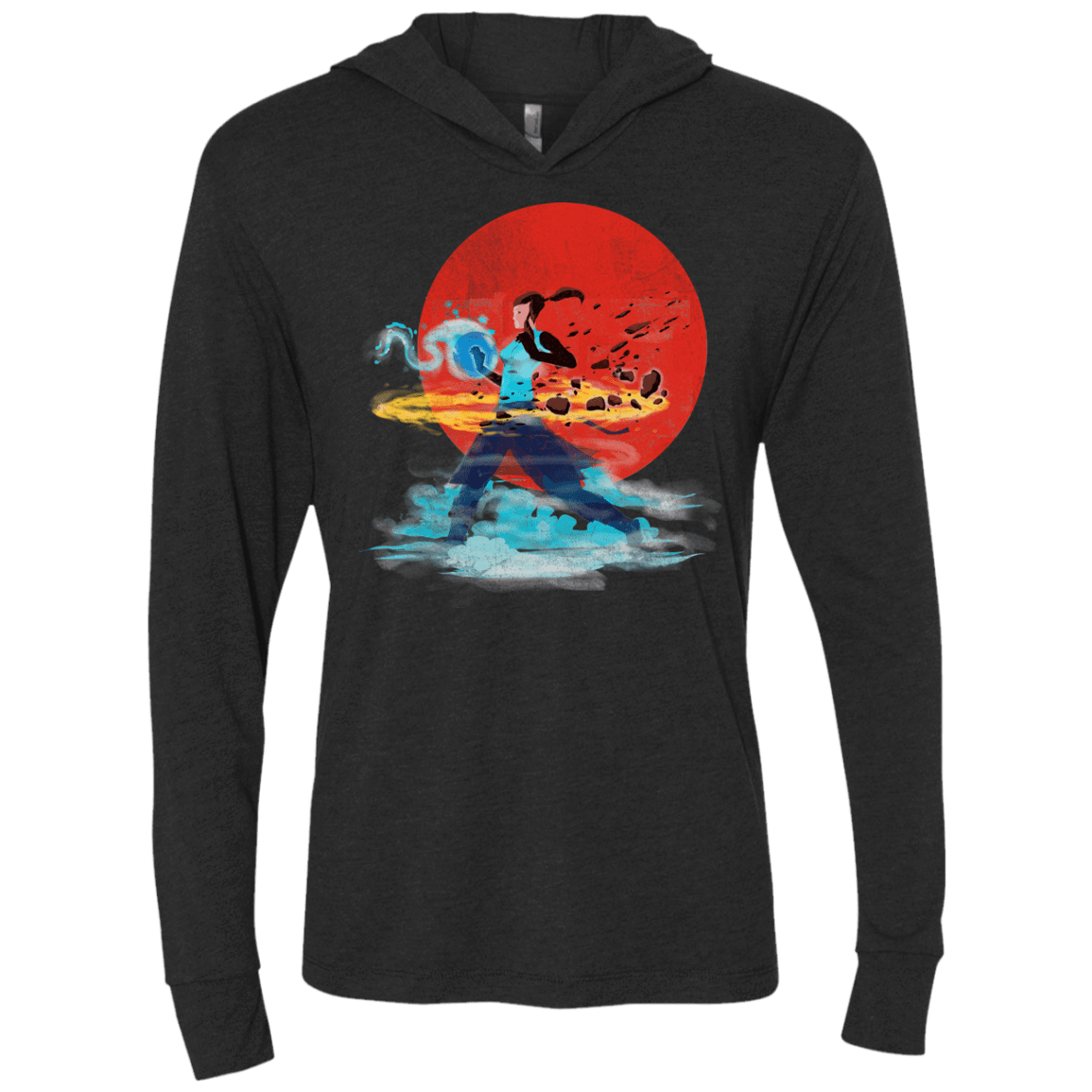 T-Shirts Vintage Black / X-Small 4 powers Triblend Long Sleeve Hoodie Tee