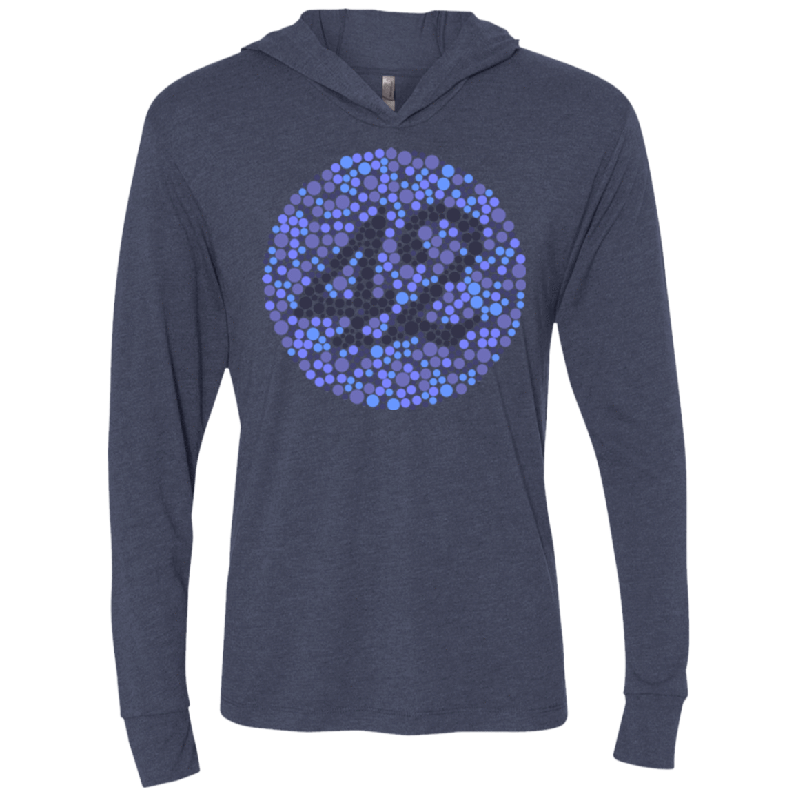 T-Shirts Vintage Navy / X-Small 42 blind test Triblend Long Sleeve Hoodie Tee