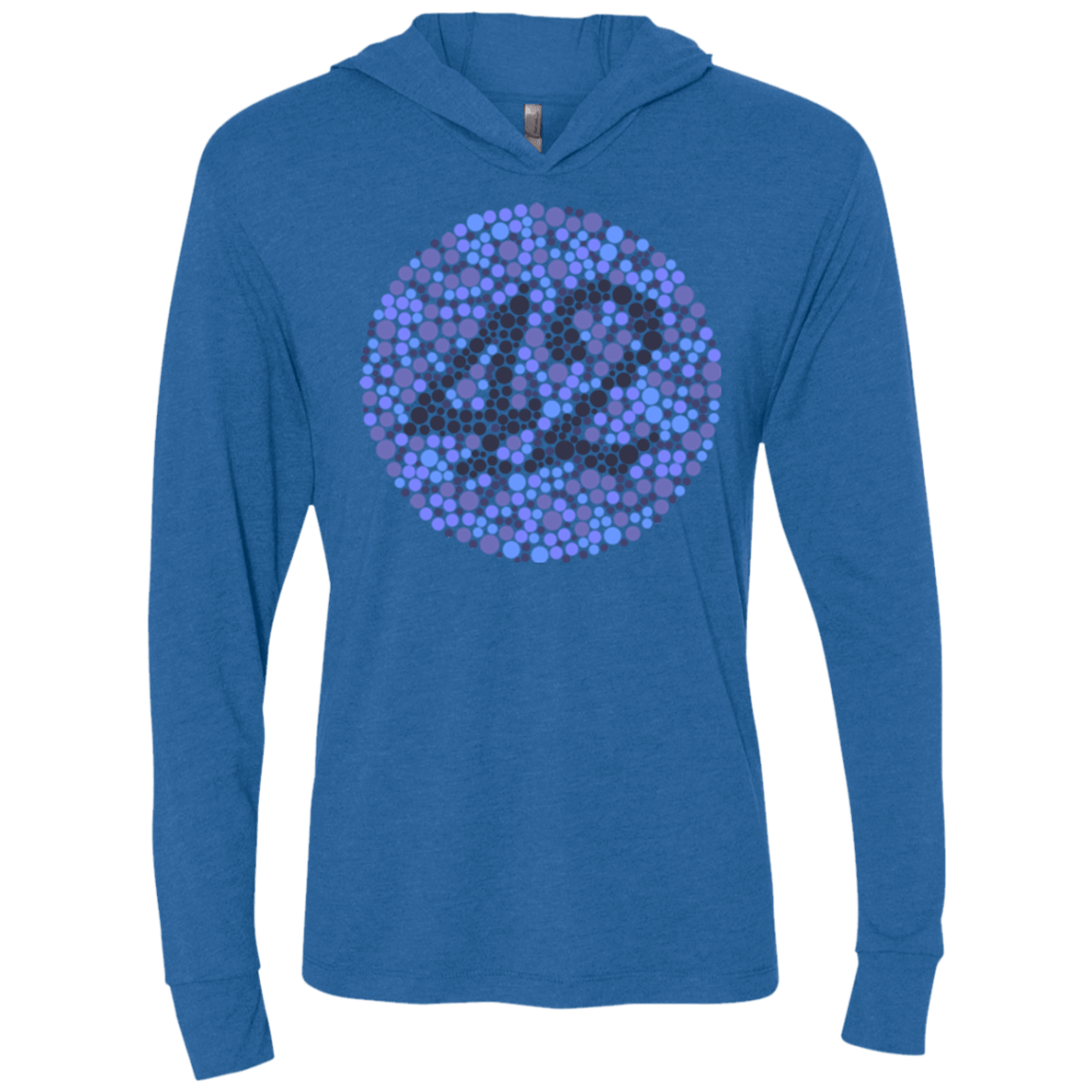 T-Shirts Vintage Royal / X-Small 42 blind test Triblend Long Sleeve Hoodie Tee