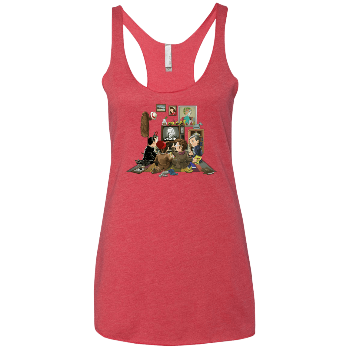 T-Shirts Vintage Red / X-Small 50 Years Of The Doctor Women's Triblend Racerback Tank