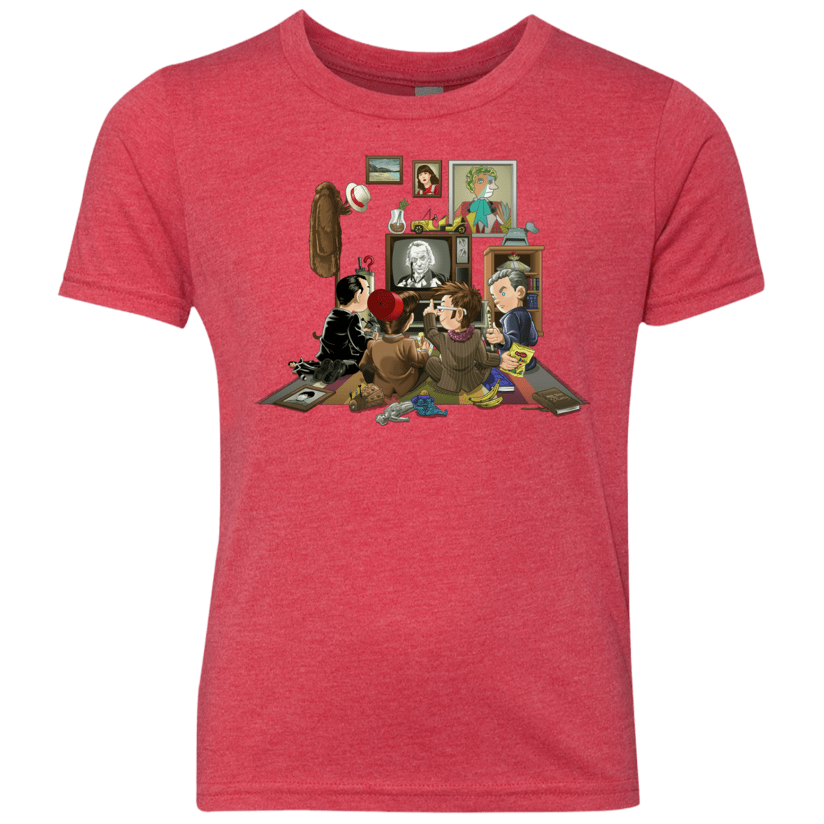 T-Shirts Vintage Red / YXS 50 Years Of The Doctor Youth Triblend T-Shirt