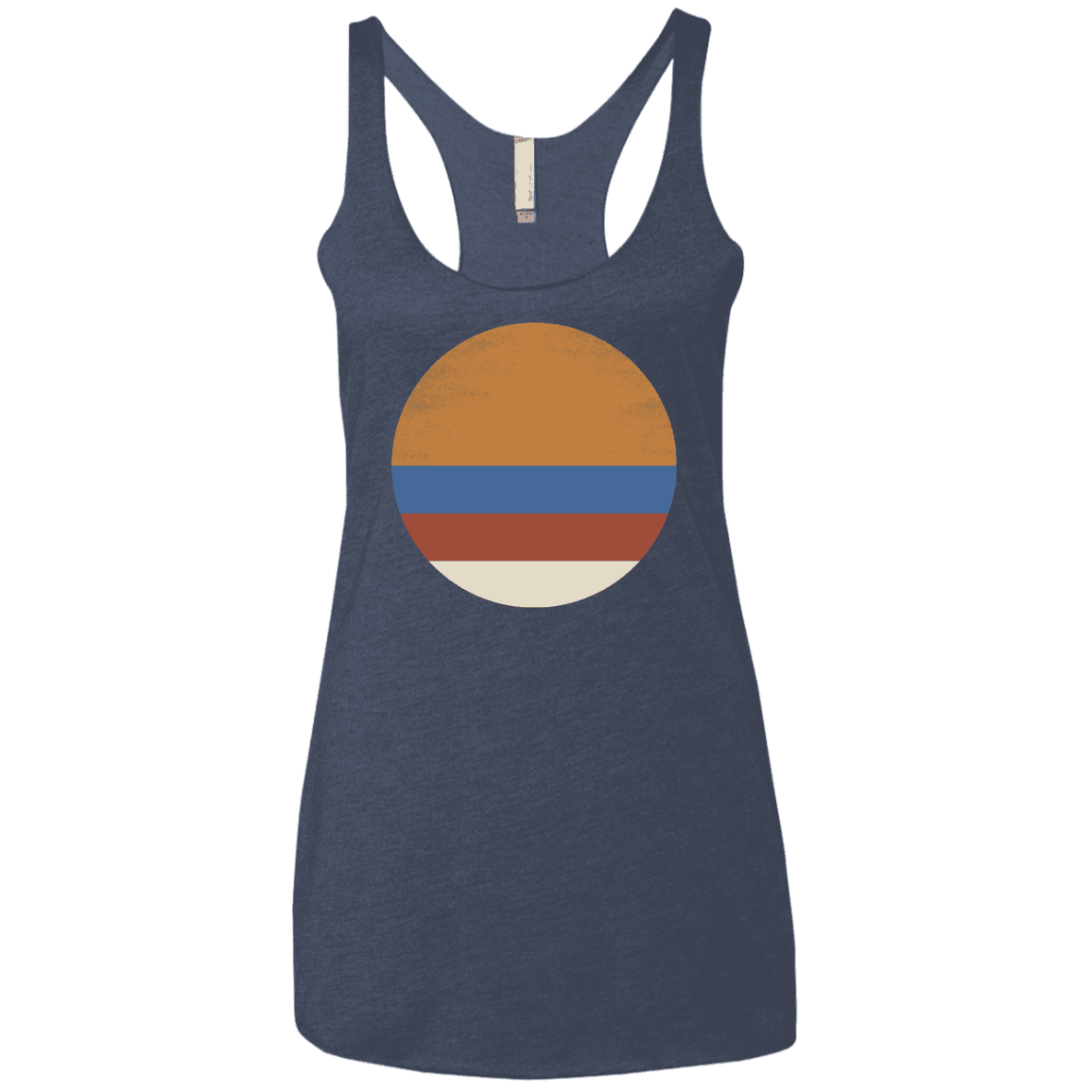 T-Shirts Vintage Navy / X-Small 70s Sun Women's Triblend Racerback Tank