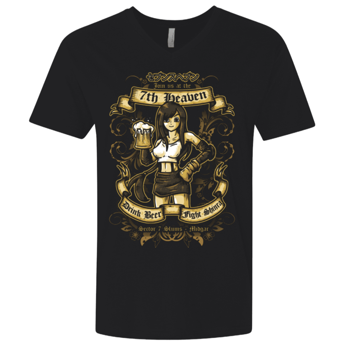 T-Shirts Black / X-Small 7TH HEAVEN Men's Premium V-Neck