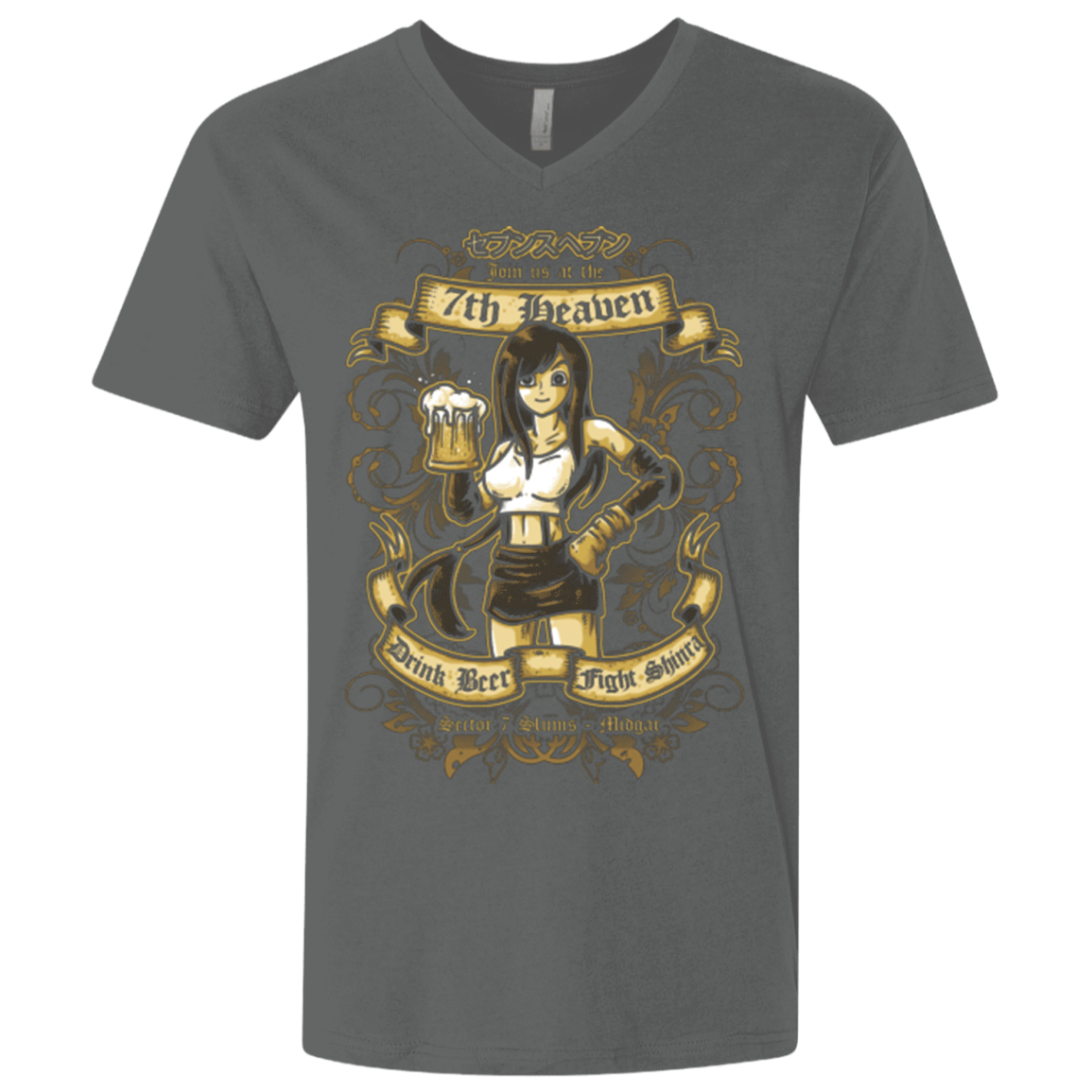 T-Shirts Heavy Metal / X-Small 7TH HEAVEN Men's Premium V-Neck