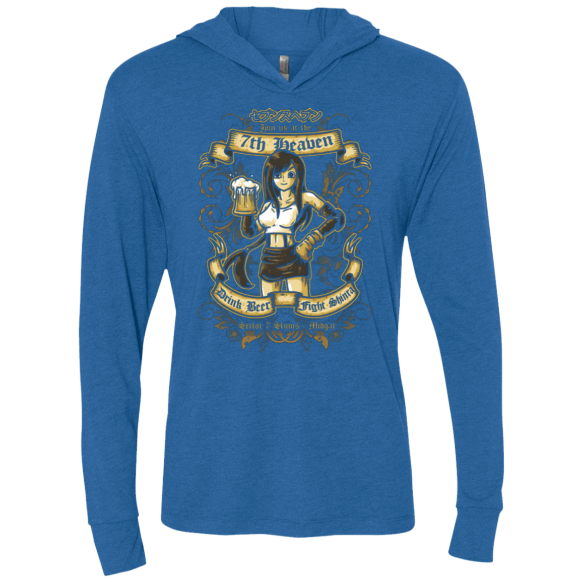 T-Shirts Vintage Royal / X-Small 7TH HEAVEN Triblend Long Sleeve Hoodie Tee