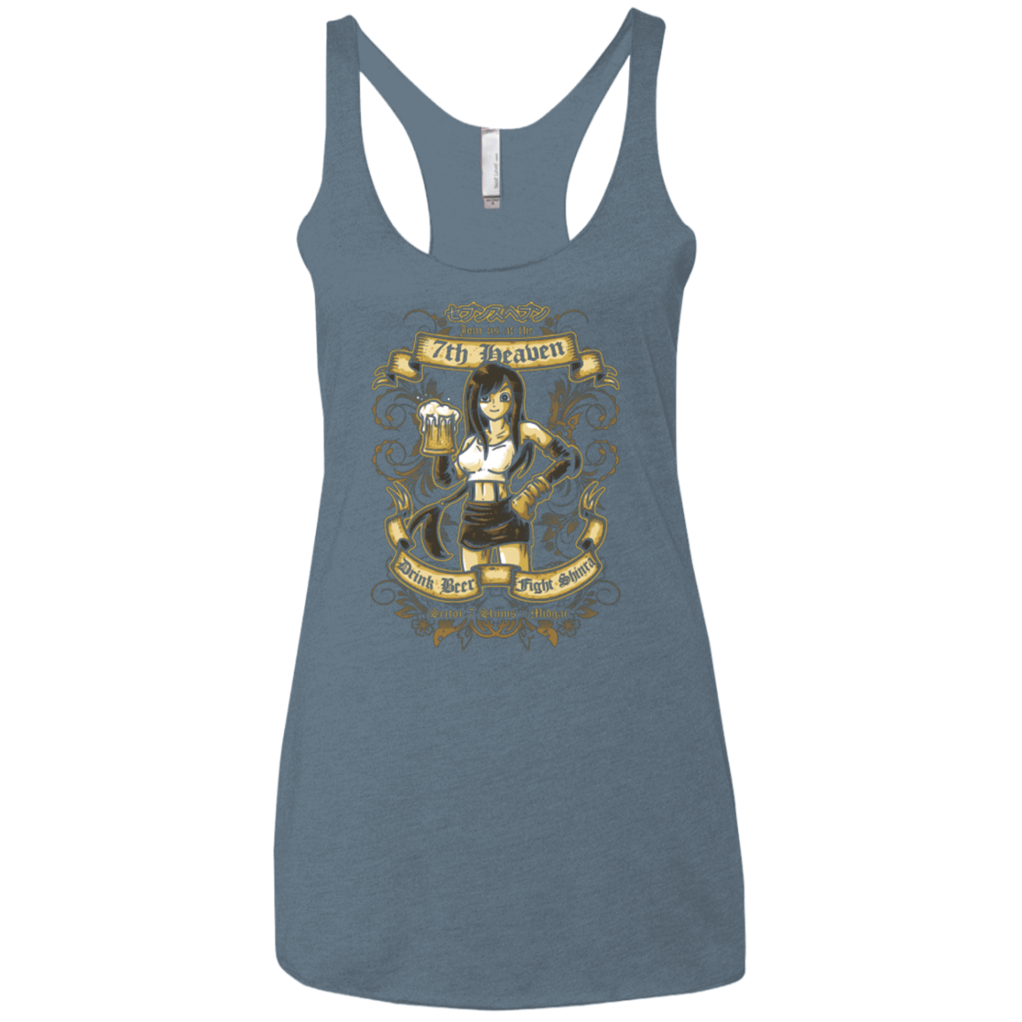 T-Shirts Indigo / X-Small 7TH HEAVEN Women's Triblend Racerback Tank