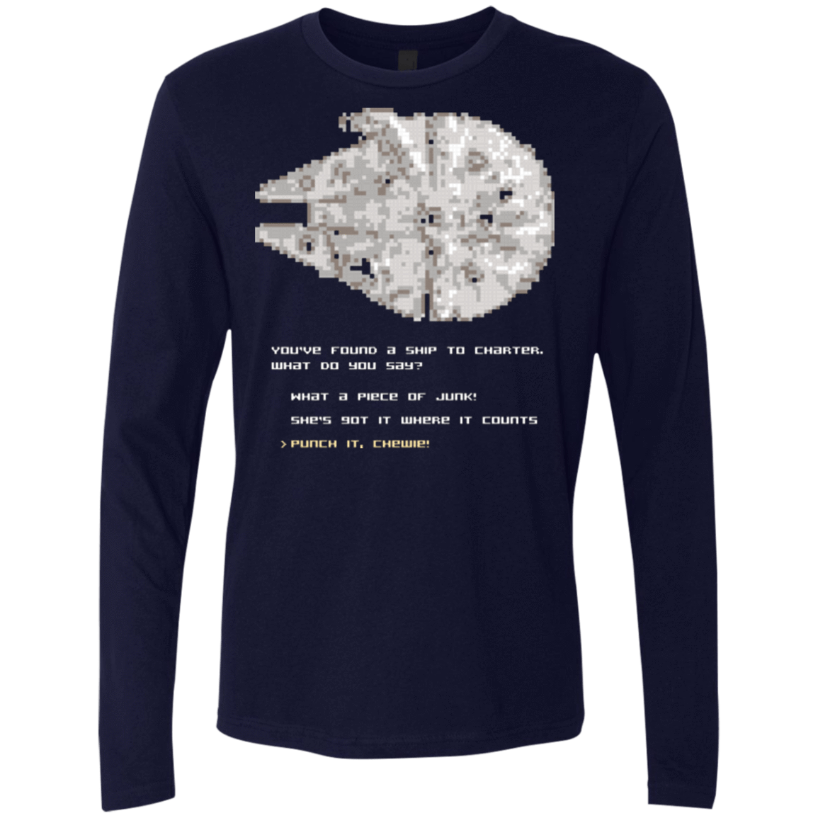 T-Shirts Midnight Navy / Small 8-Bit Charter Men's Premium Long Sleeve
