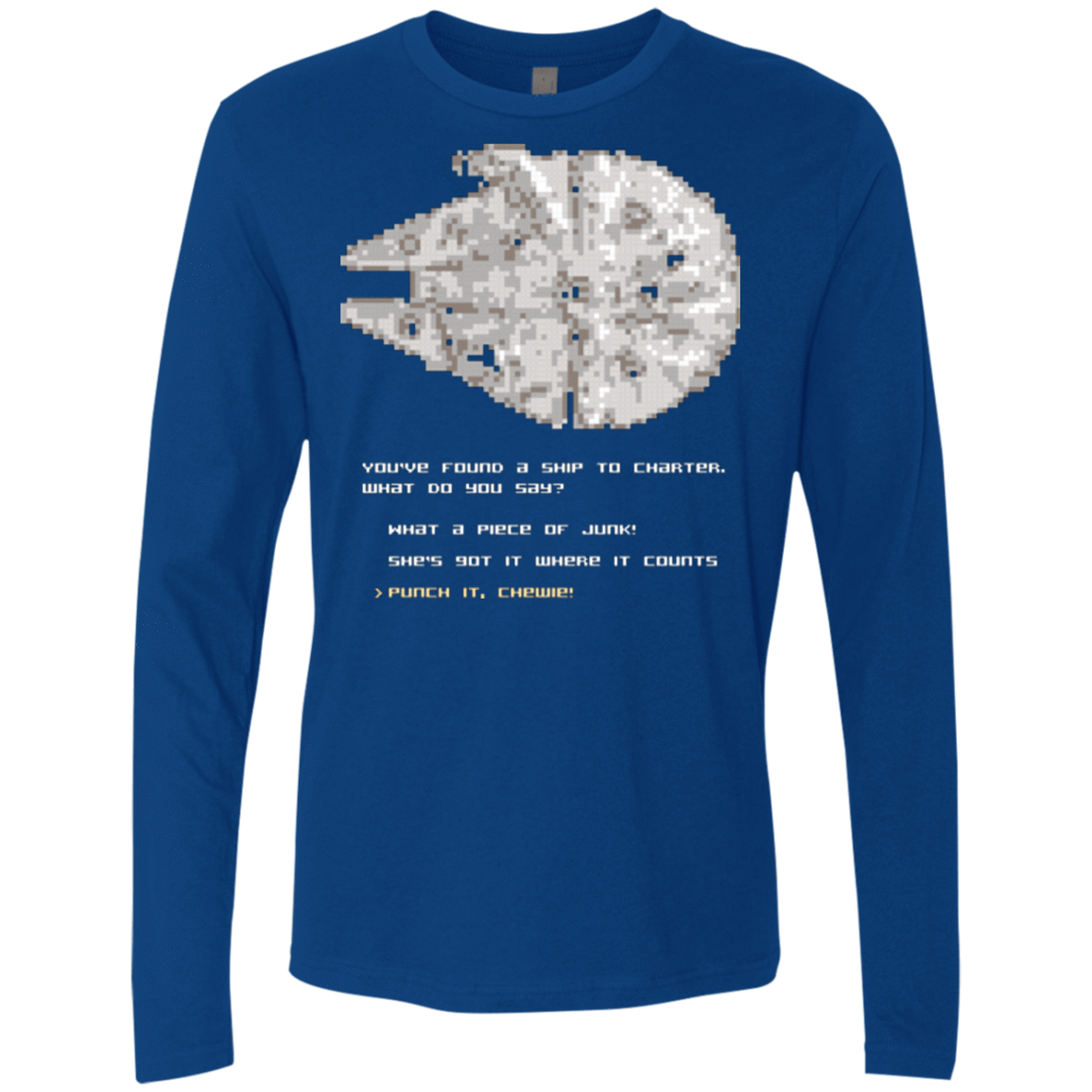 T-Shirts Royal / Small 8-Bit Charter Men's Premium Long Sleeve