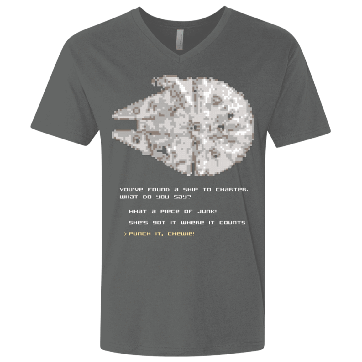 T-Shirts Heavy Metal / X-Small 8-Bit Charter Men's Premium V-Neck