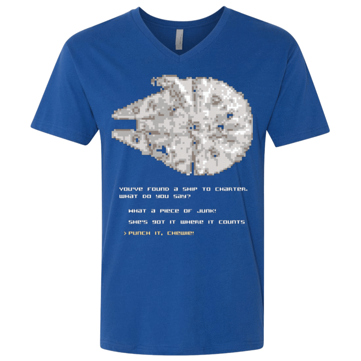 T-Shirts Royal / X-Small 8-Bit Charter Men's Premium V-Neck