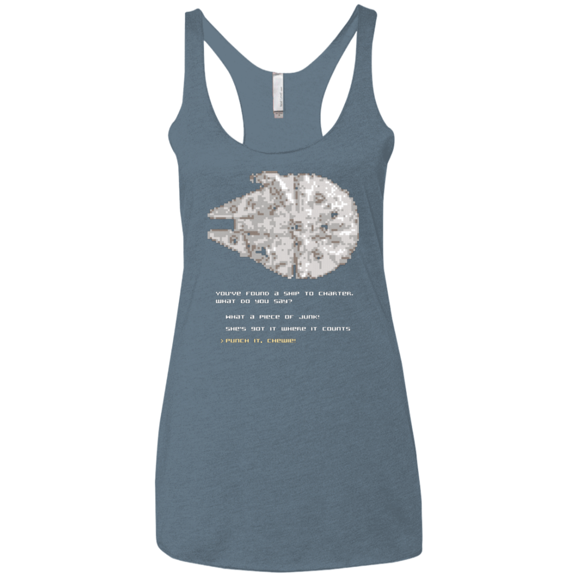 T-Shirts Indigo / X-Small 8-Bit Charter Women's Triblend Racerback Tank