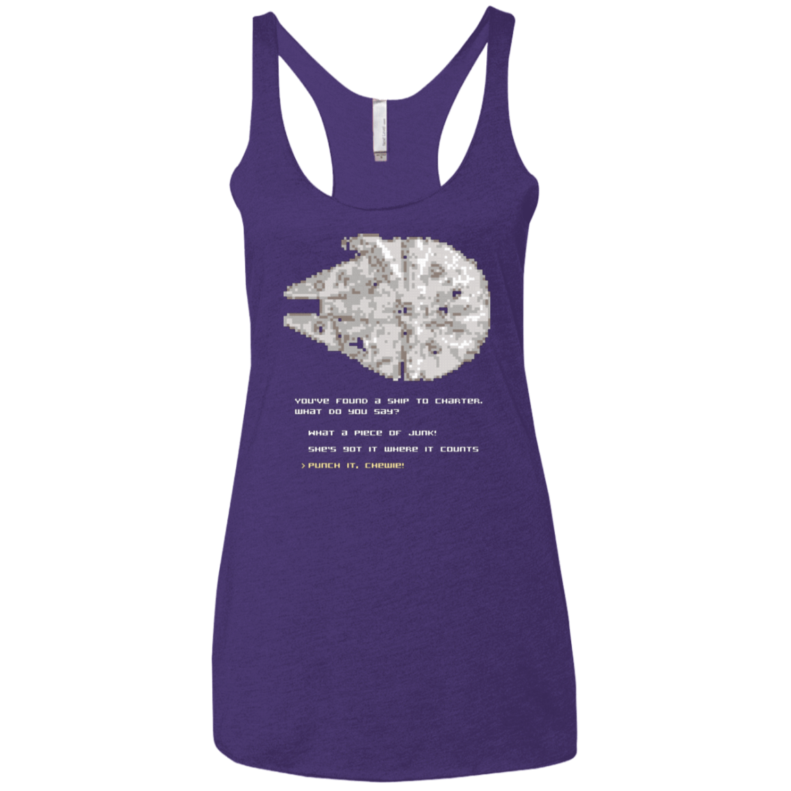 T-Shirts Purple / X-Small 8-Bit Charter Women's Triblend Racerback Tank