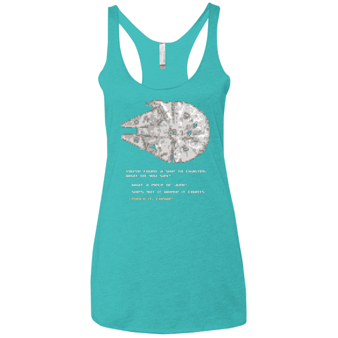 T-Shirts Tahiti Blue / X-Small 8-Bit Charter Women's Triblend Racerback Tank