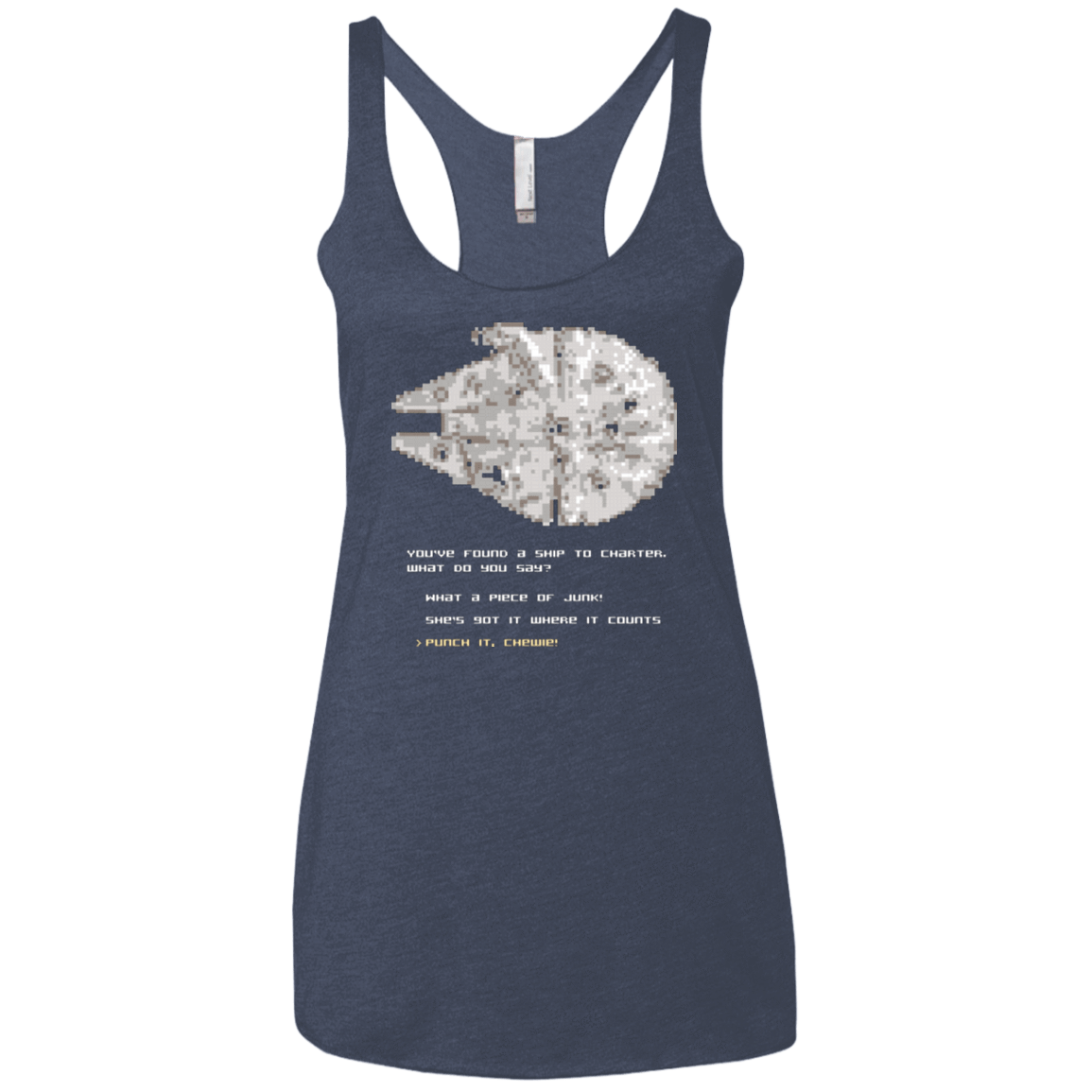 T-Shirts Vintage Navy / X-Small 8-Bit Charter Women's Triblend Racerback Tank