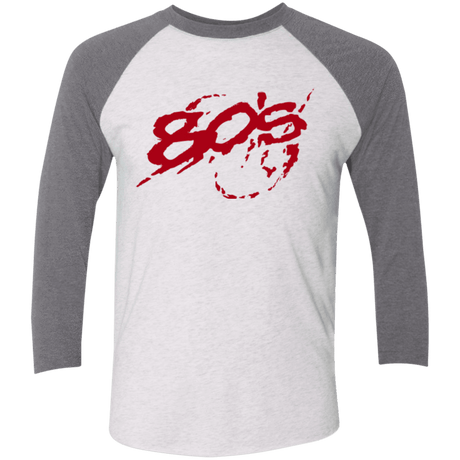 T-Shirts Heather White/Premium Heather / X-Small 80s 300 Men's Triblend 3/4 Sleeve