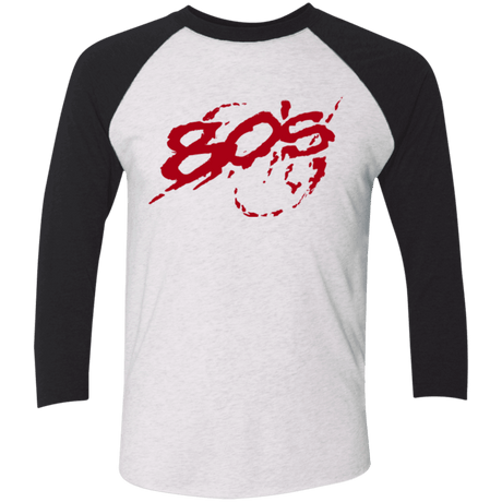T-Shirts Heather White/Vintage Black / X-Small 80s 300 Men's Triblend 3/4 Sleeve