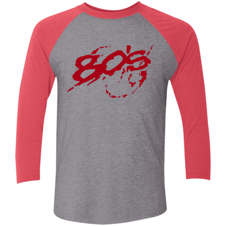 T-Shirts Premium Heather/ Vintage Red / X-Small 80s 300 Men's Triblend 3/4 Sleeve