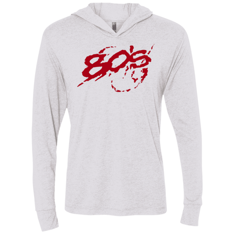 T-Shirts Heather White / X-Small 80s 300 Triblend Long Sleeve Hoodie Tee