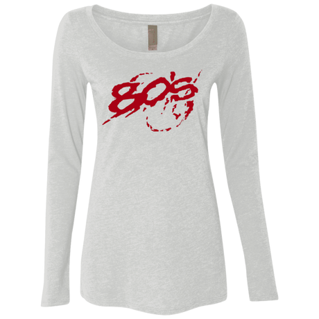 T-Shirts Heather White / Small 80s 300 Women's Triblend Long Sleeve Shirt