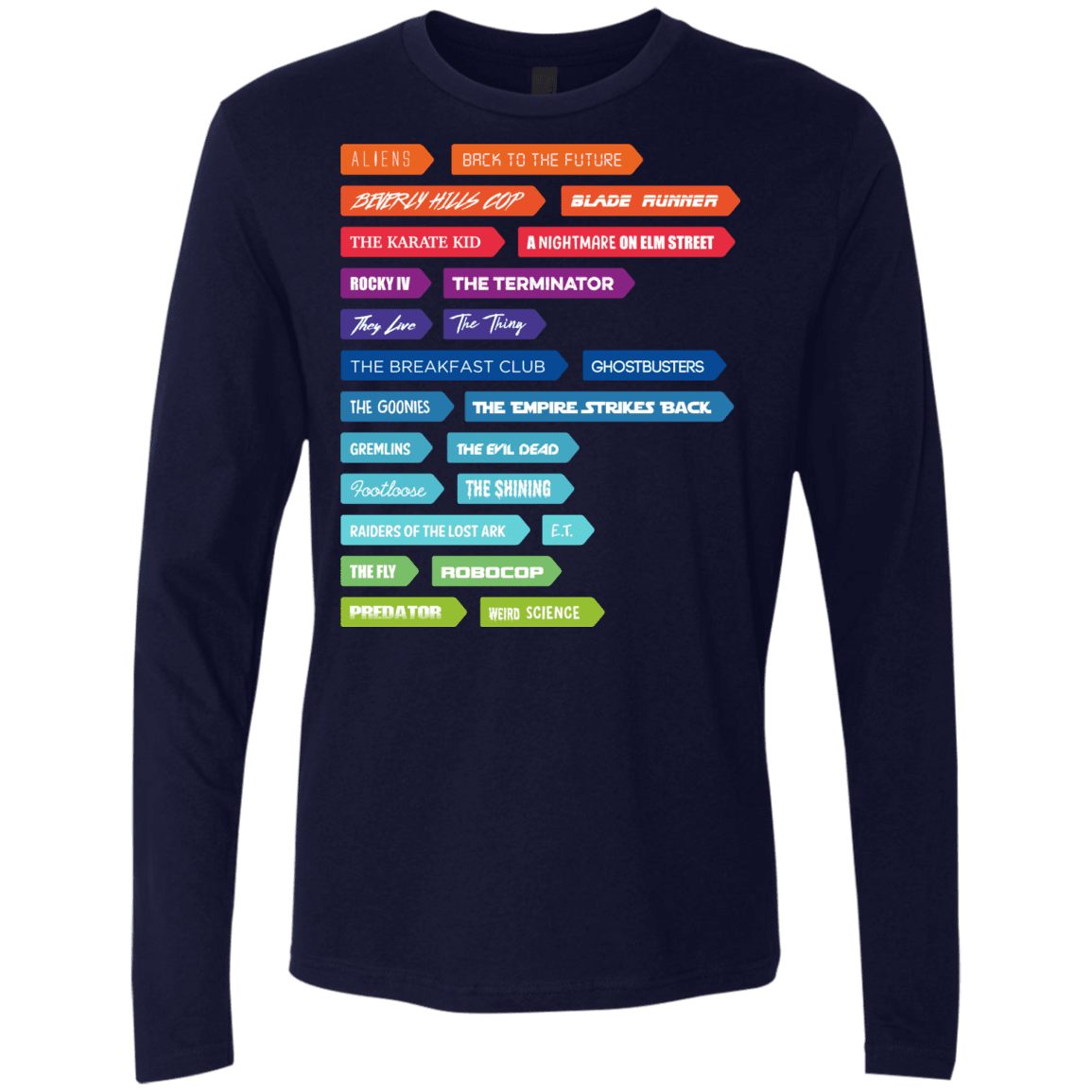 T-Shirts Midnight Navy / S 80s Classics Men's Premium Long Sleeve