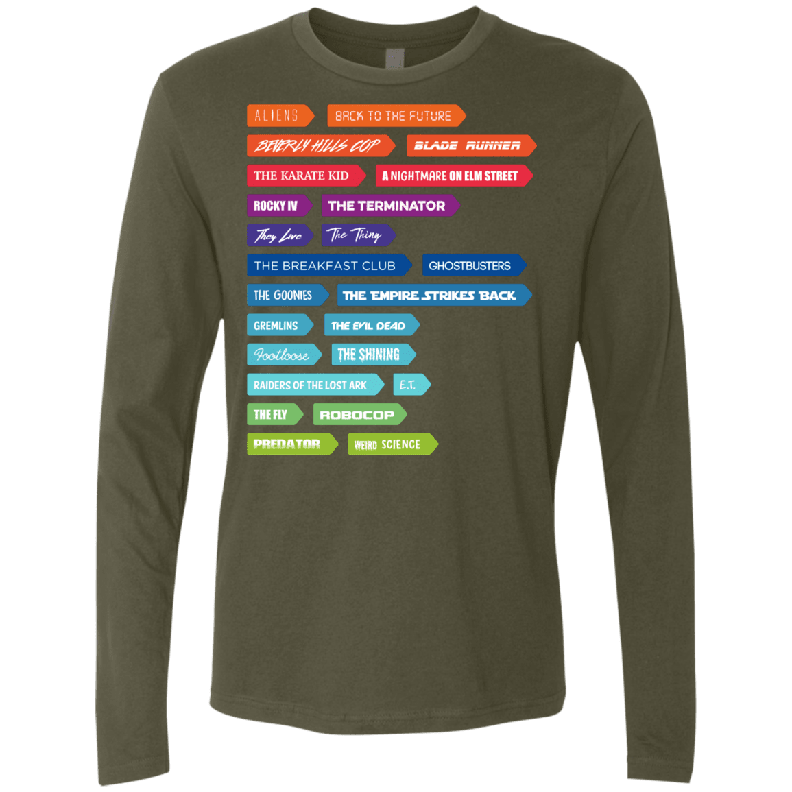 T-Shirts Military Green / S 80s Classics Men's Premium Long Sleeve