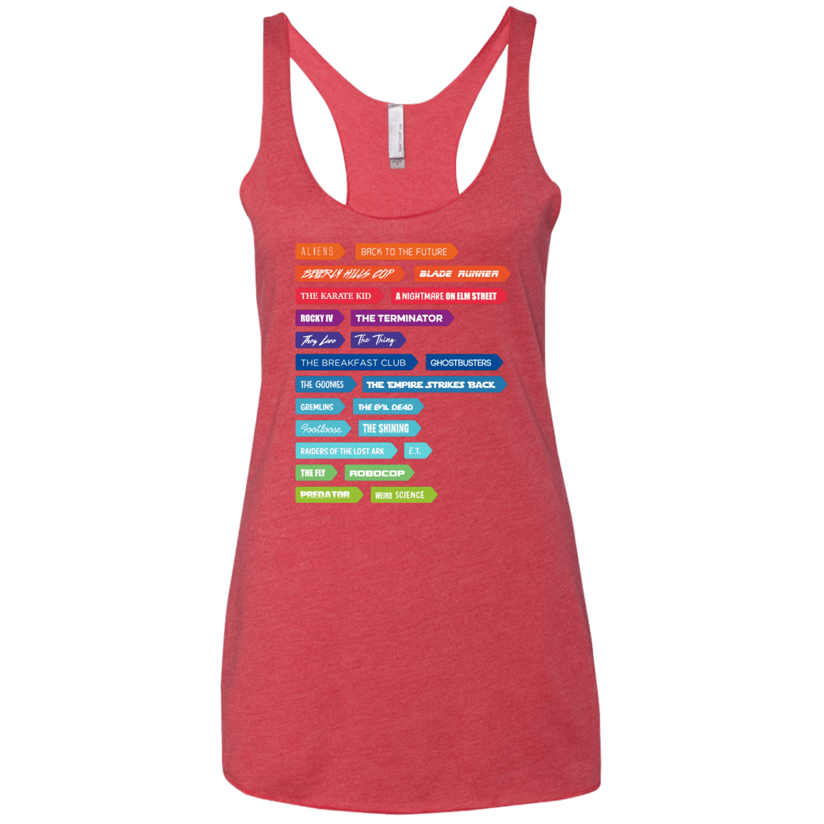 T-Shirts Vintage Red / X-Small 80s Classics Women's Triblend Racerback Tank