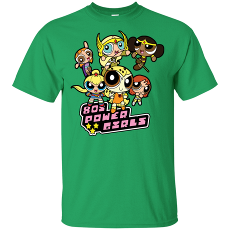 T-Shirts Irish Green / S 80s Power Girls T-Shirt