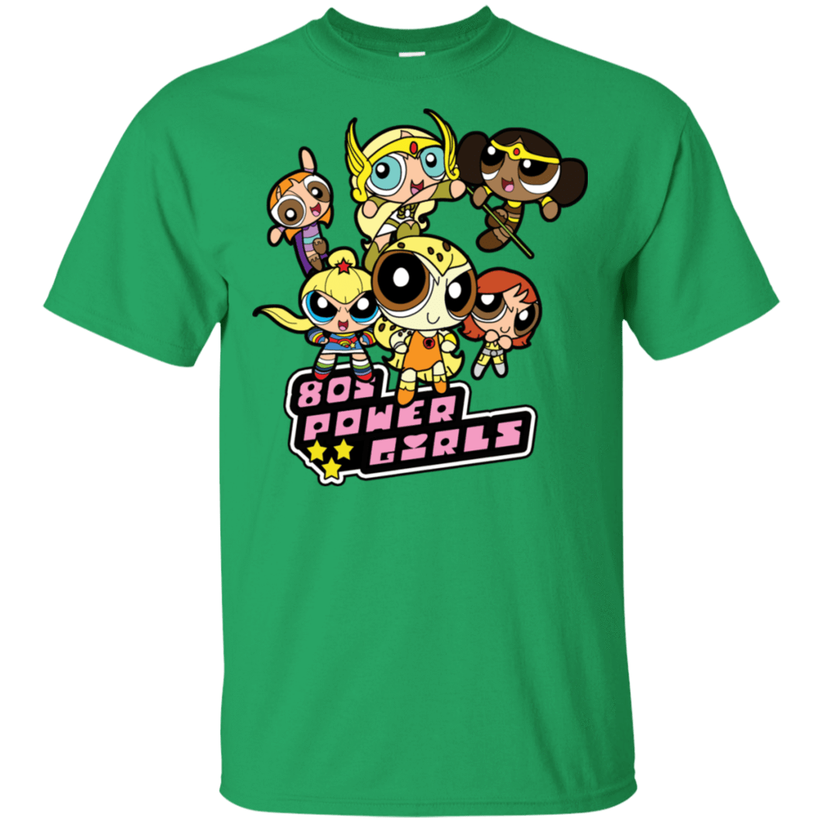 T-Shirts Irish Green / S 80s Power Girls T-Shirt