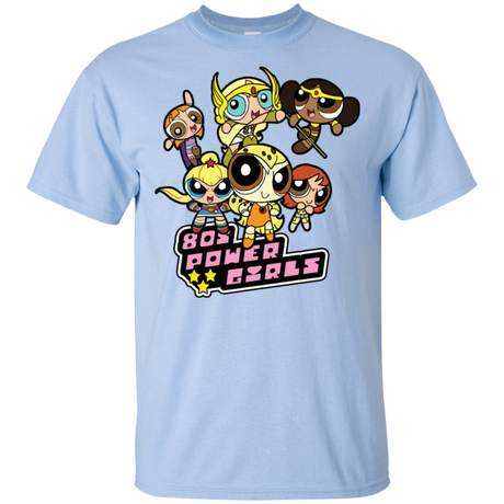 T-Shirts Light Blue / S 80s Power Girls T-Shirt