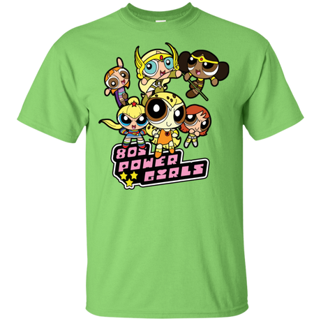 T-Shirts Lime / S 80s Power Girls T-Shirt