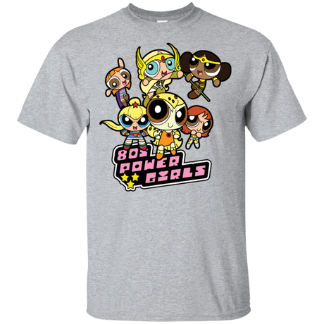 T-Shirts Sport Grey / S 80s Power Girls T-Shirt