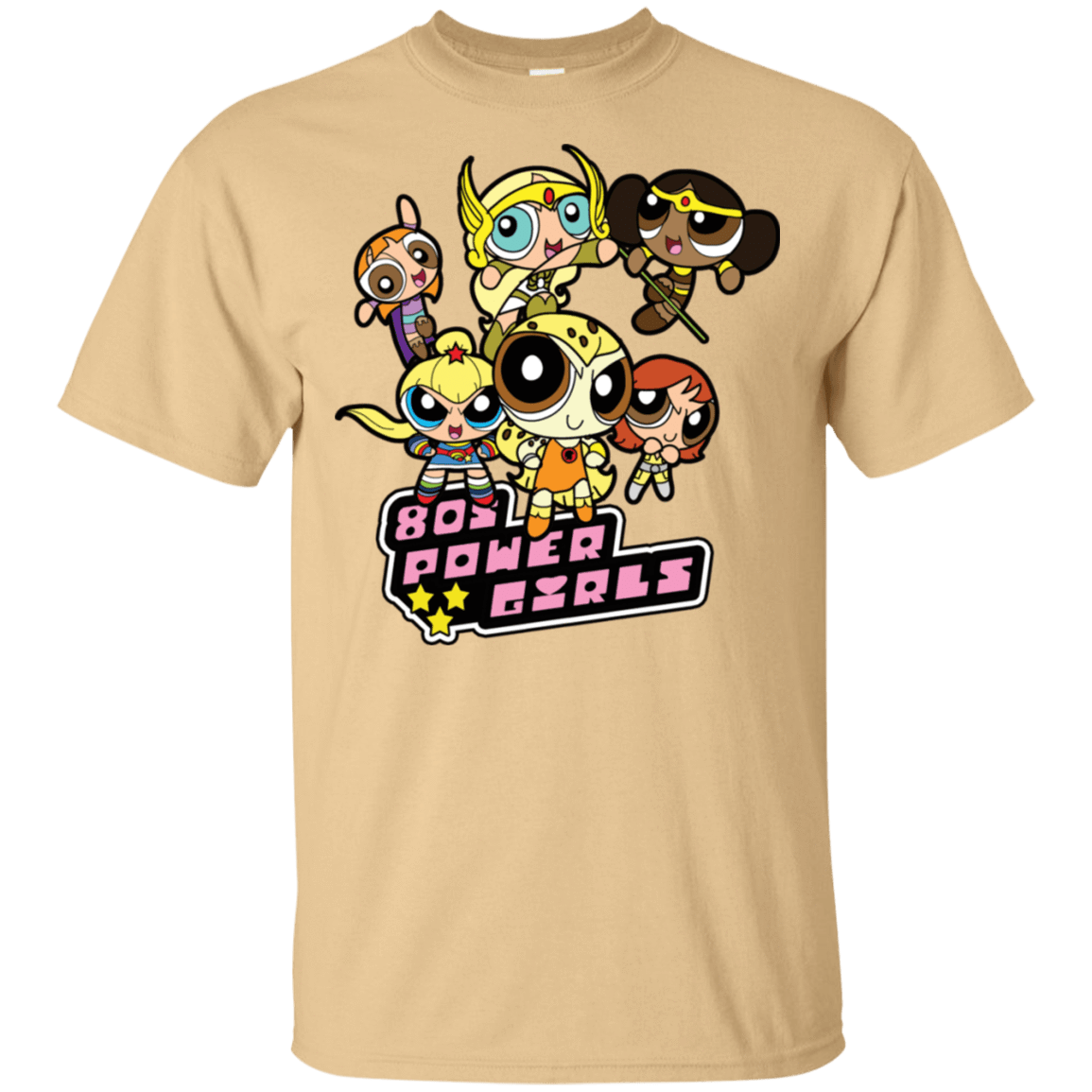 T-Shirts Vegas Gold / S 80s Power Girls T-Shirt