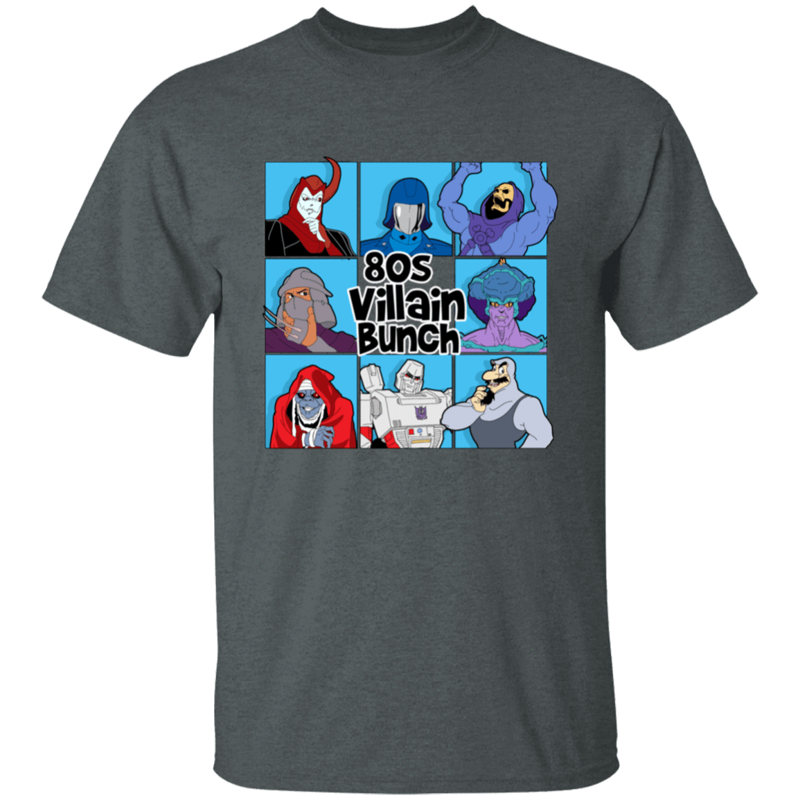T-Shirts Dark Heather / S 80s Villians Bunch T-Shirt
