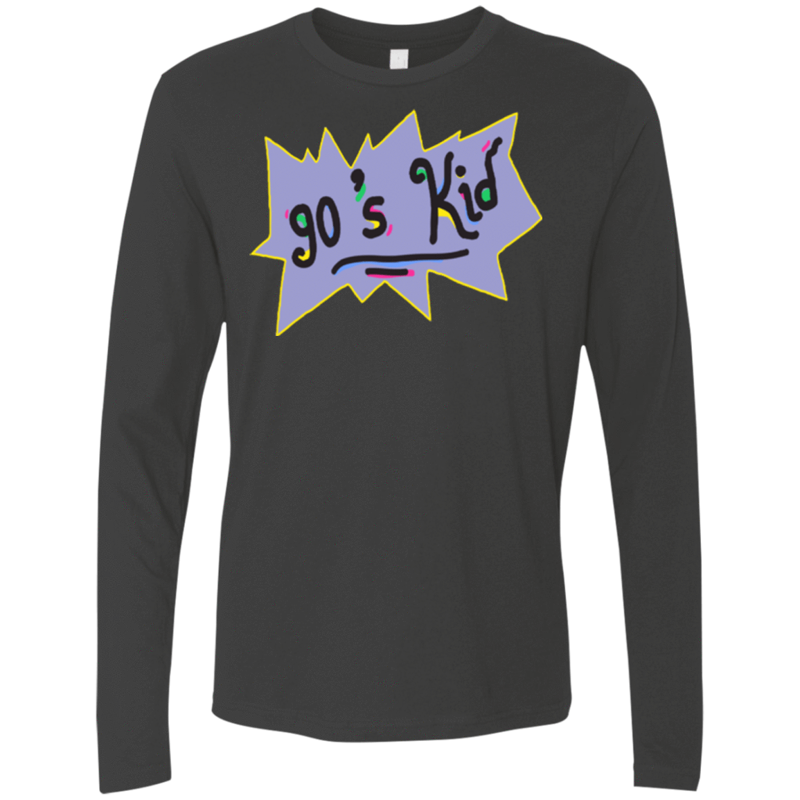 T-Shirts Heavy Metal / Small 90's Kid Men's Premium Long Sleeve