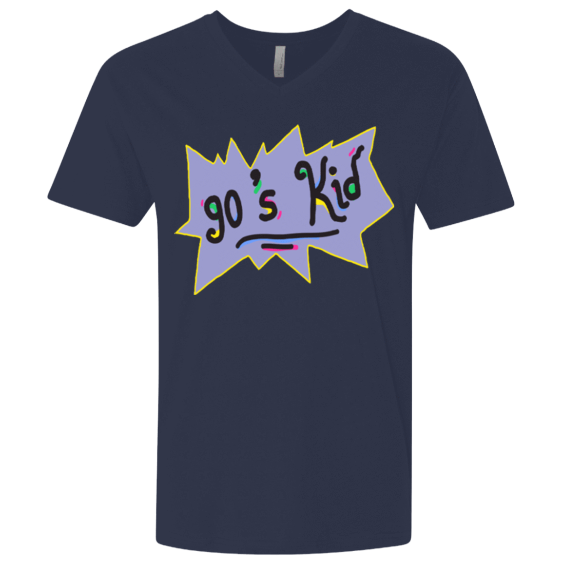 T-Shirts Midnight Navy / X-Small 90's Kid Men's Premium V-Neck