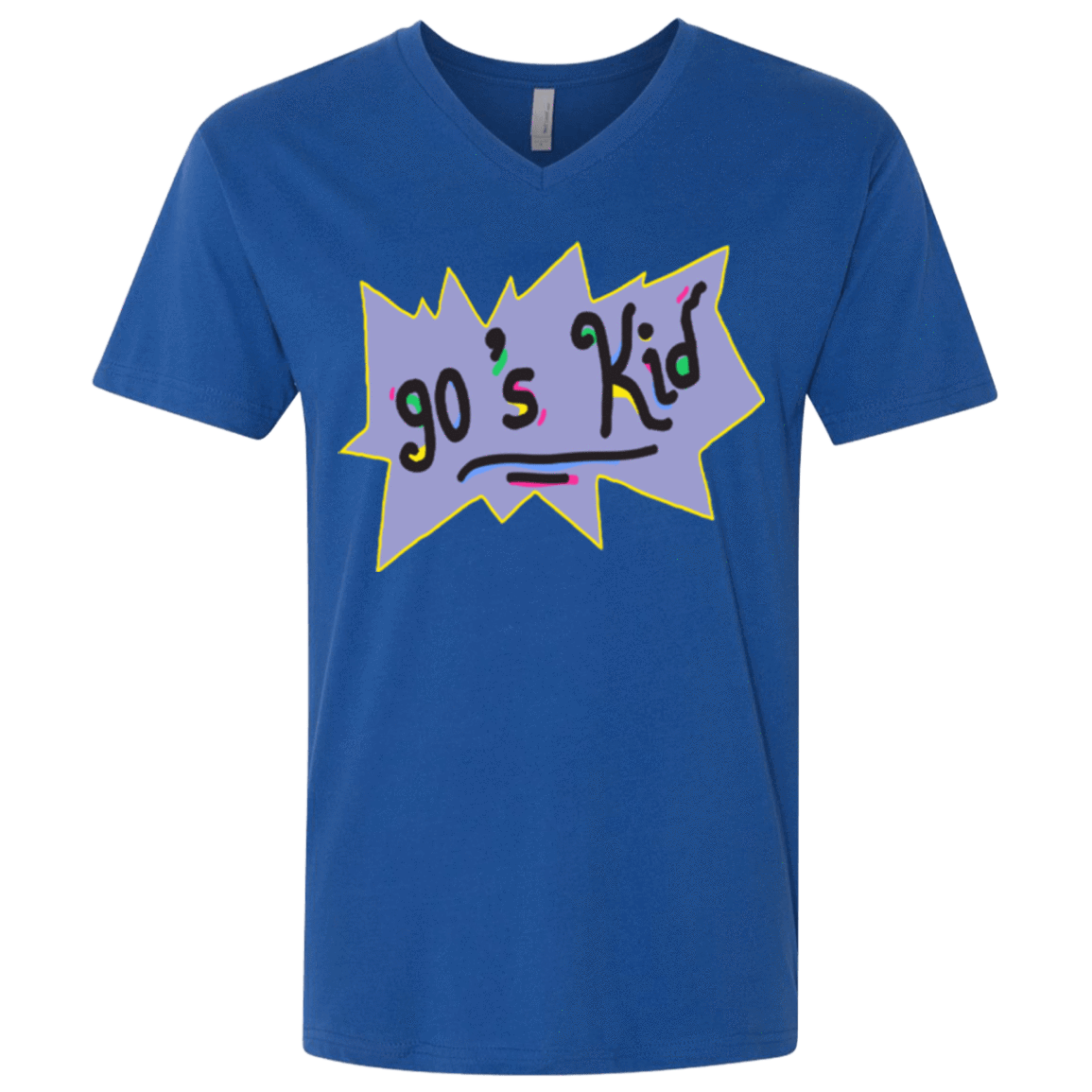 T-Shirts Royal / X-Small 90's Kid Men's Premium V-Neck