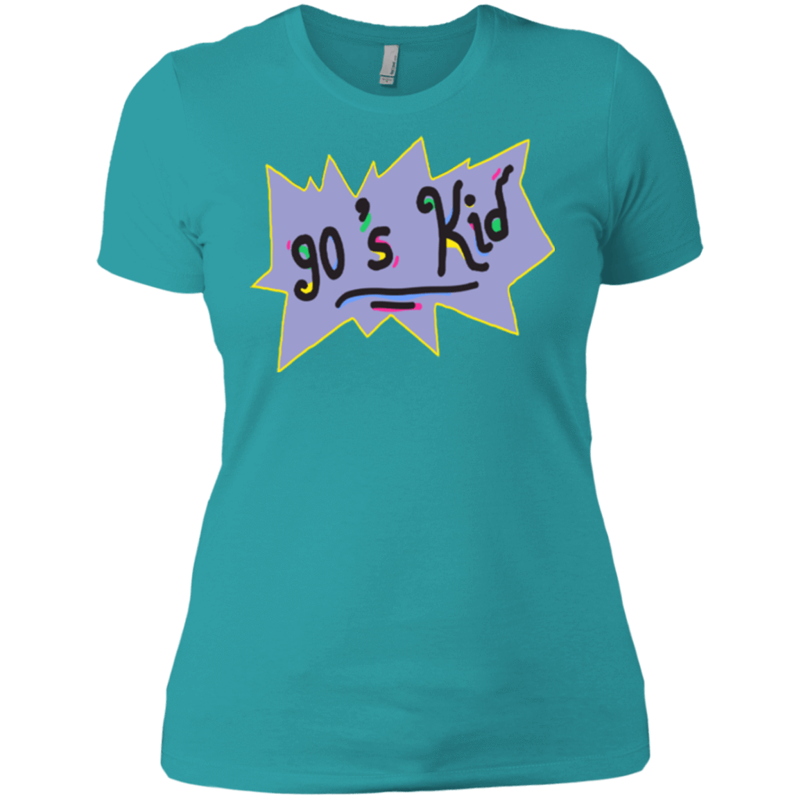 T-Shirts Tahiti Blue / X-Small 90's Kid Women's Premium T-Shirt